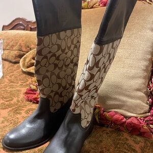 Coach Brown and Black Riding Boots